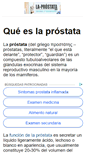 Mobile Screenshot of la-prostata.net